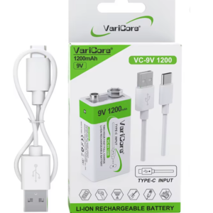 Li-ion baterie VariCore 9V 1200mAh + USB C