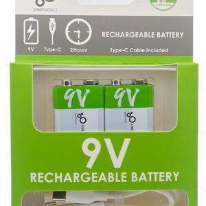 Dobíjecí Li-ion baterie 9V 650mAh USB-C Smartools sada 2 ks