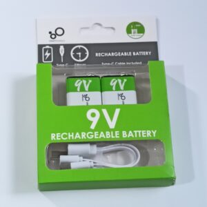 Dobíjecí Li-ion baterie 9V 650mAh USB-C Smartools sada 2 ks + USB-C kabel