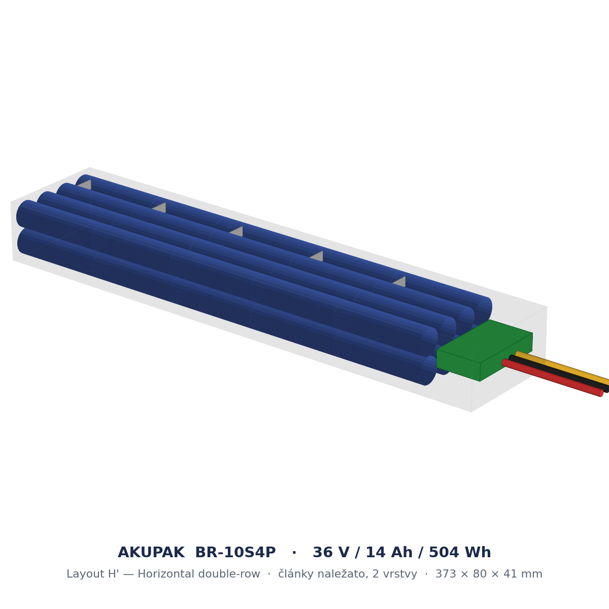 AKUPAK BR-10S4P-H’ Horizontal (2 vrstvy)