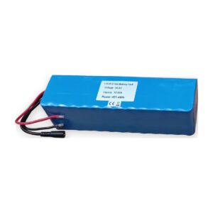 BR-13S3P Li-ion bateriový pack 48V 10,5 Ah 504 Wh — Čelní pohled se štítkem (AKUPAK, reálná fotka vzorku)