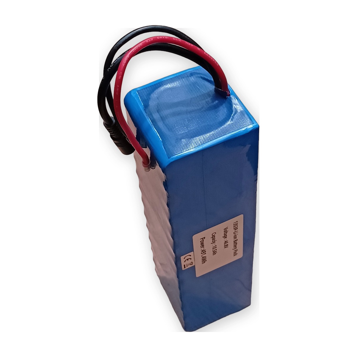BR-13S3P Li-ion bateriový pack 48V 10,5 Ah 504 Wh — Boční pohled (AKUPAK, reálná fotka vzorku)