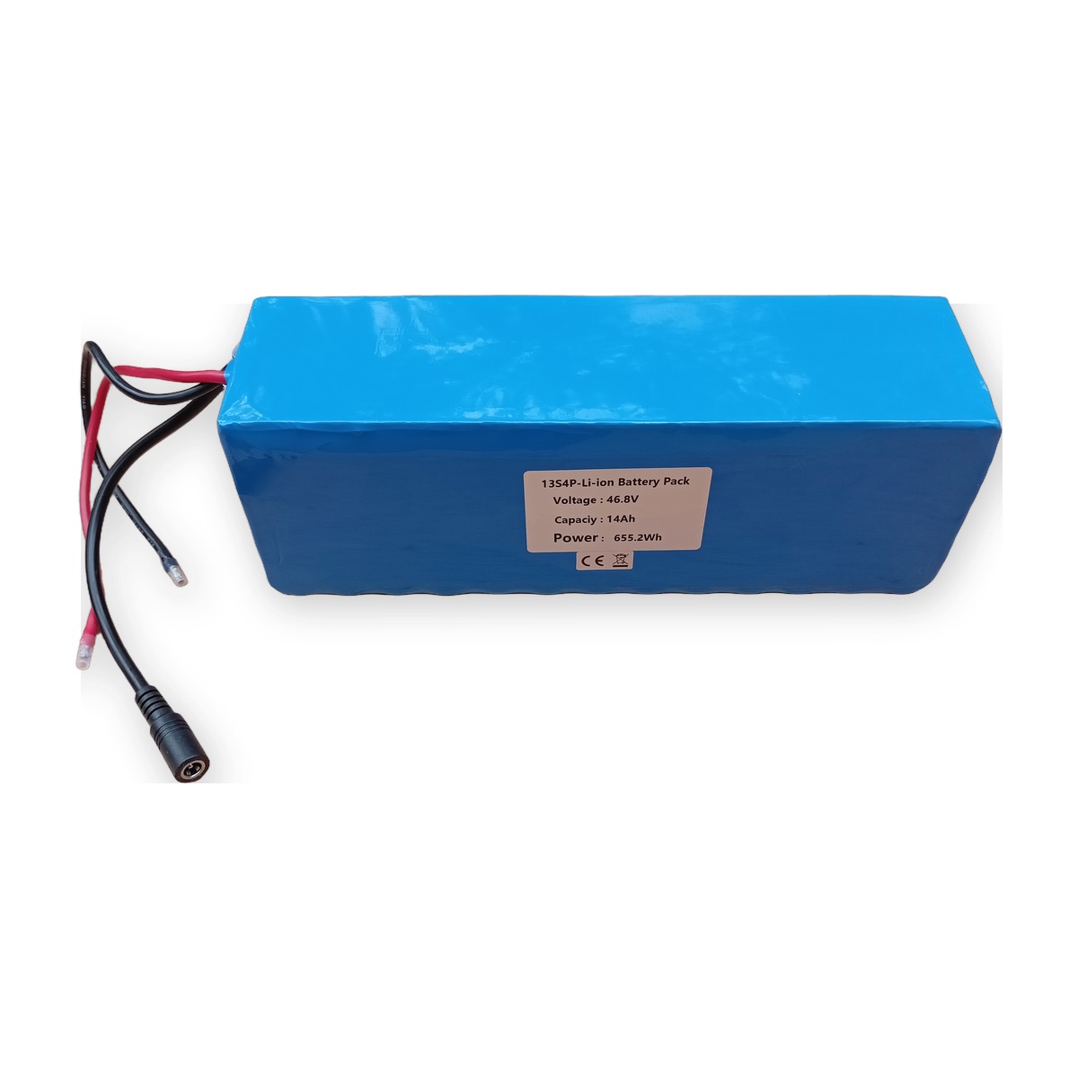 BR-13S4P Li-ion bateriový pack 48V 14 Ah 672 Wh — Z dalšího úhlu (AKUPAK, reálná fotka vzorku)