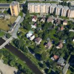 3D pohled na okolí areálu AJC