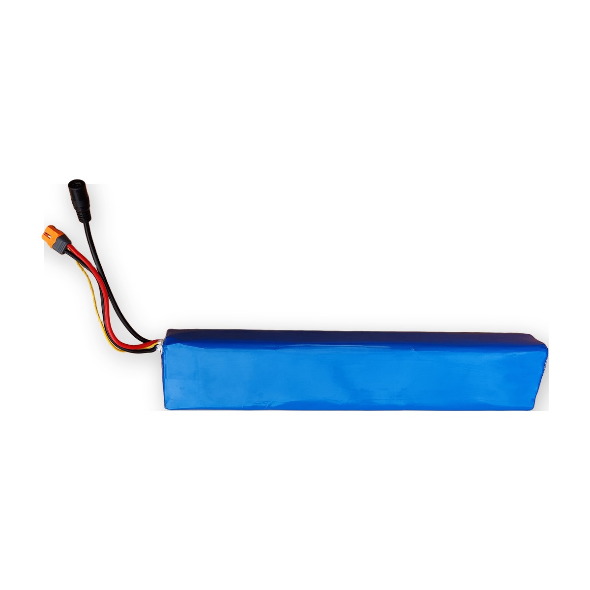 BR-10S4P-H Li-ion bateriový pack 36V 14Ah 504Wh, provedení H (Horizontal, 2 vrstvy) — pohled z boku, plochý profil (AKUPAK, reálná fotka)