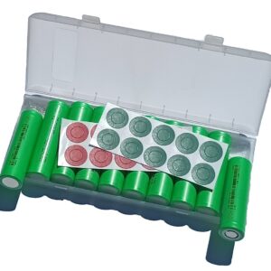 Blistr 10 ks EVE INR18650/25P – krabička s články a izolačními kroužky