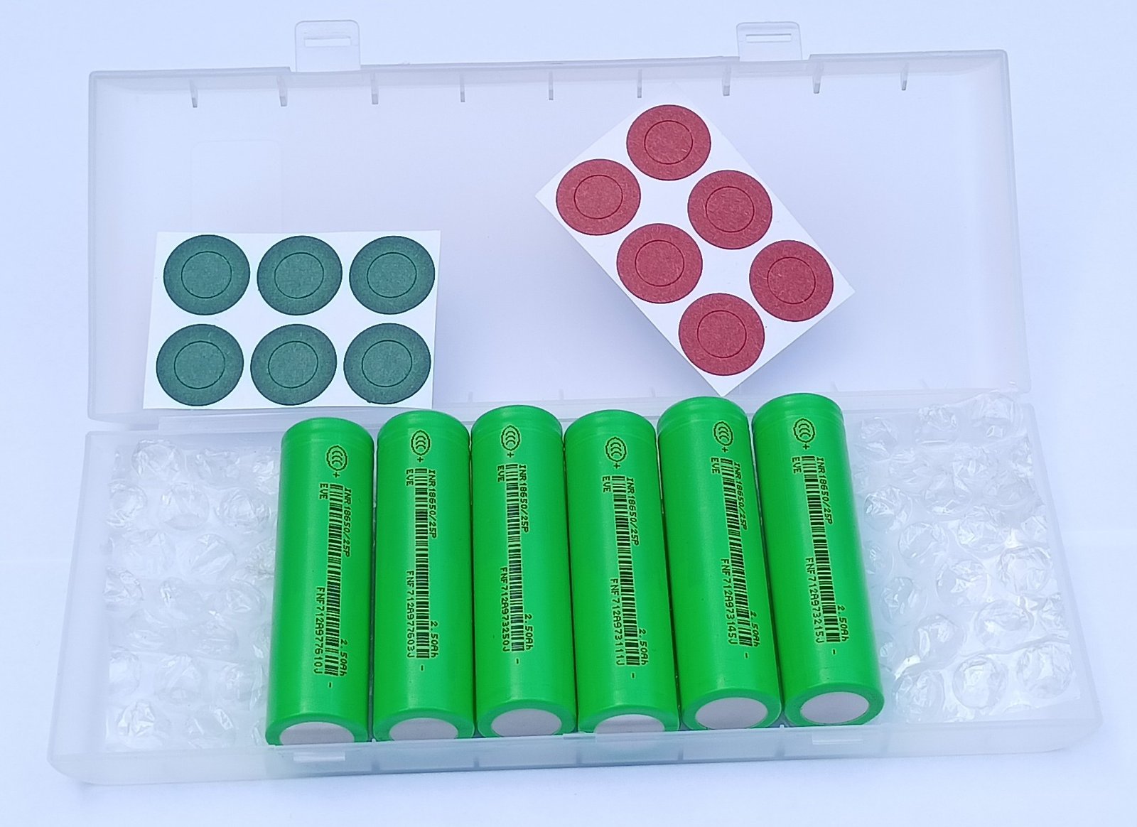 Blistr 6 ks EVE INR18650/25P – pohled 5